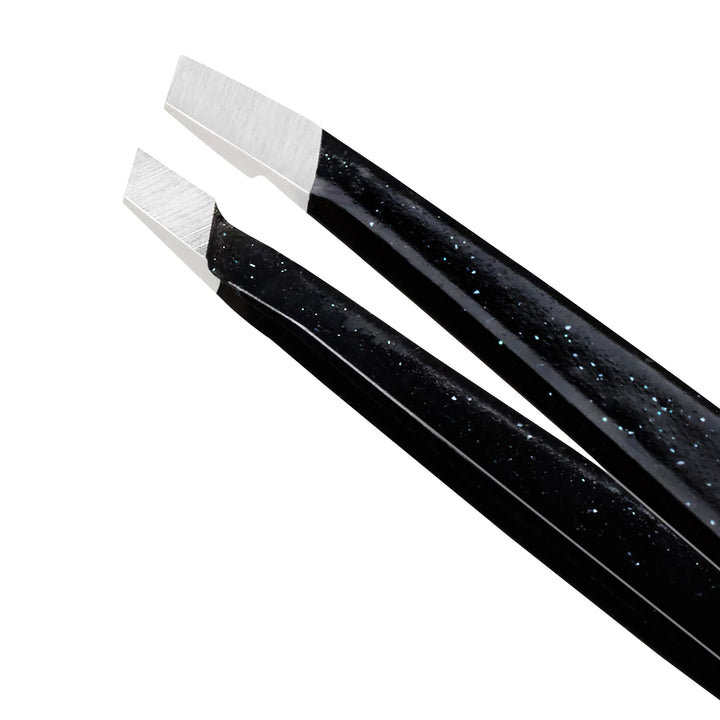 Tweezerman precision eyebrow tweezer with sharp slanted edges for easy hair removal