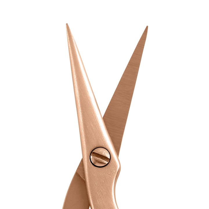 Tweezerman brow scissors with precision stainless steel blades for effortless eyebrow shaping