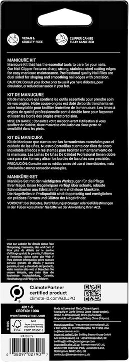 Tweezerman Manicure Kit essential for nail care products for nail care with various tools included