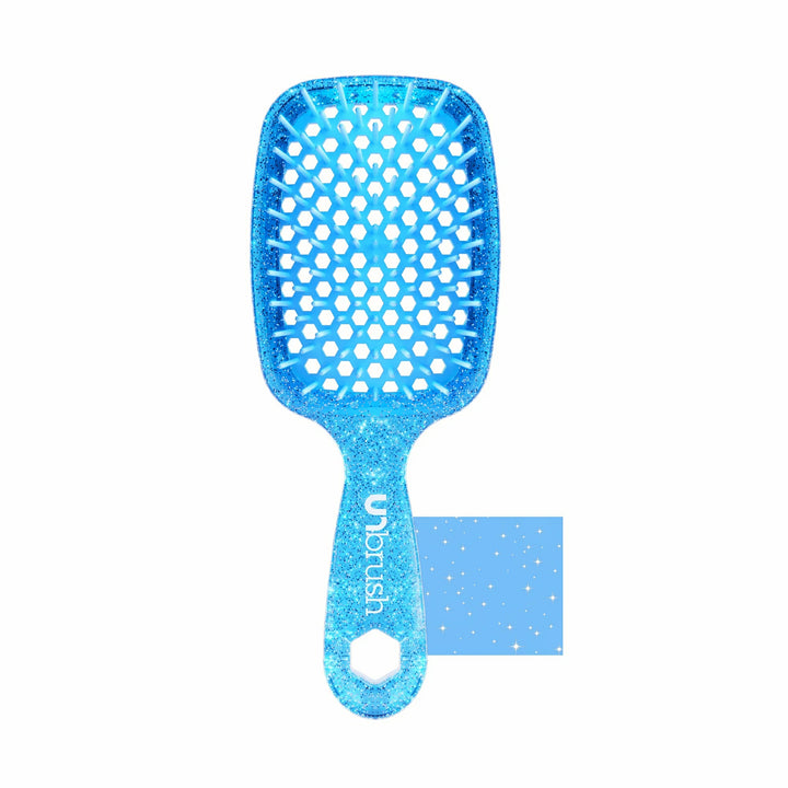 Unbrush original full sized hair brush in blue with vented design for gentle detangling