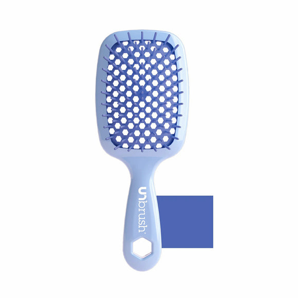 Unbrush original full sized hair brush in blue with vented design for easy detangling