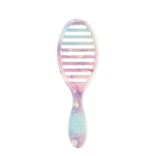Wet Brush colorwash speed dry set ventilated hairbrush with pastel purple and blue marble design