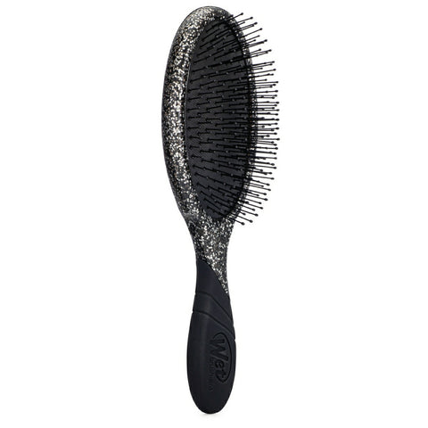 Wet Brush Crushed Jewels Detangler with black and silver glitter handle for gentle hair detangling