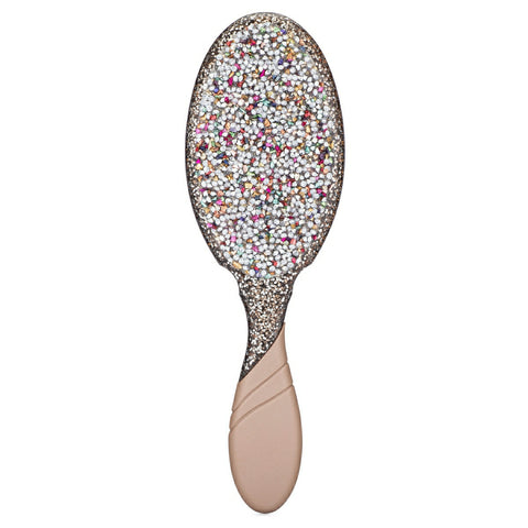 Wet Brush Crushed Jewels Detangler with sparkling multicolor jewel design and beige handle