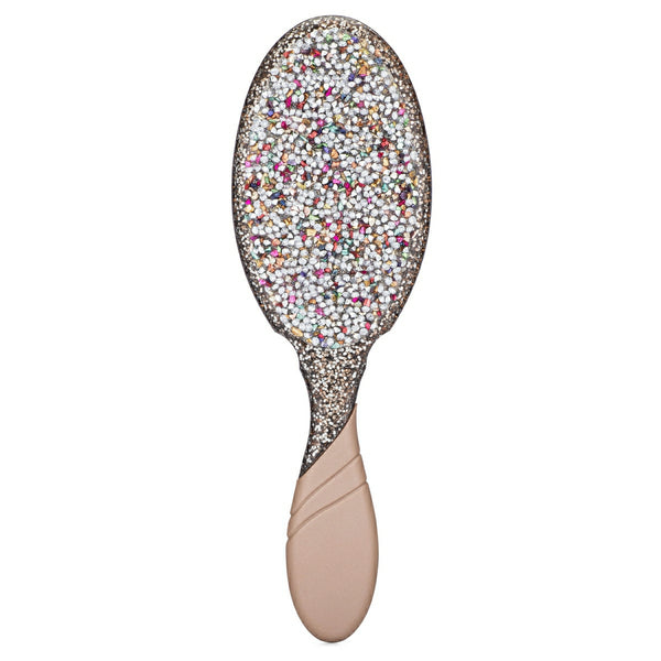 Wet Brush Crushed Jewels Detangler with sparkling multicolor jewel design and beige handle