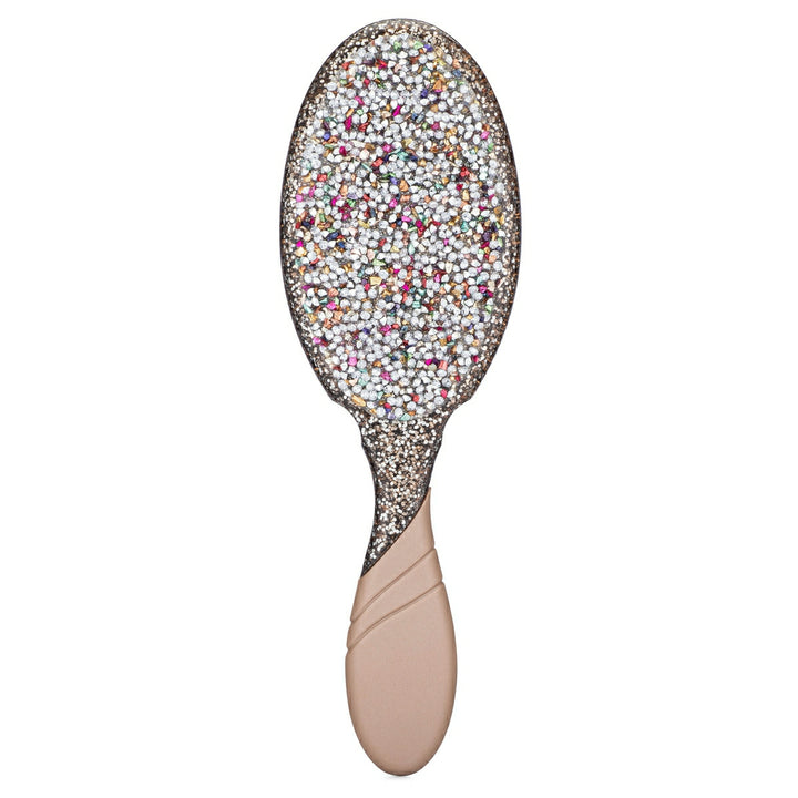 Wet Brush Crushed Jewels Detangler with sparkling multicolor jewel design and beige handle