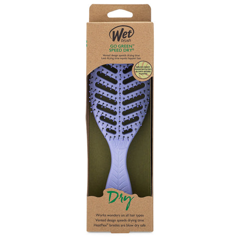 Wet Brush eco-friendly detangler purple vented hairbrush with ergonomic handle in recyclable packaging