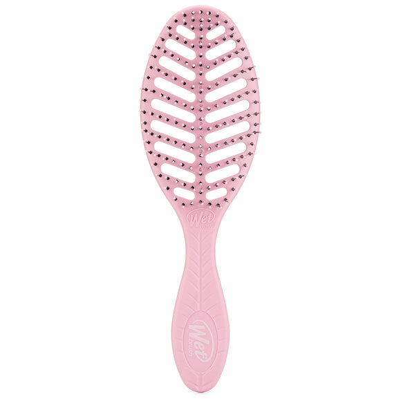 Wet Brush eco-friendly detangler in pink with flexible vented design for gentle hair care