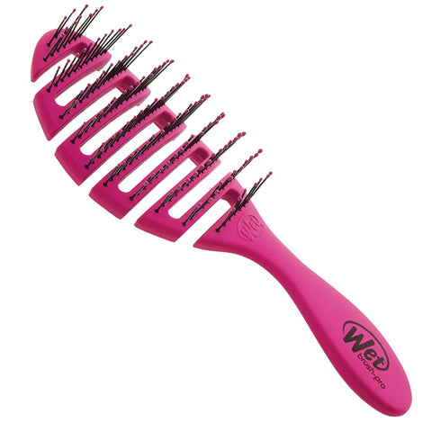 Wet Brush Flex Dry Detangler in vibrant pink for gentle and effective hair detangling