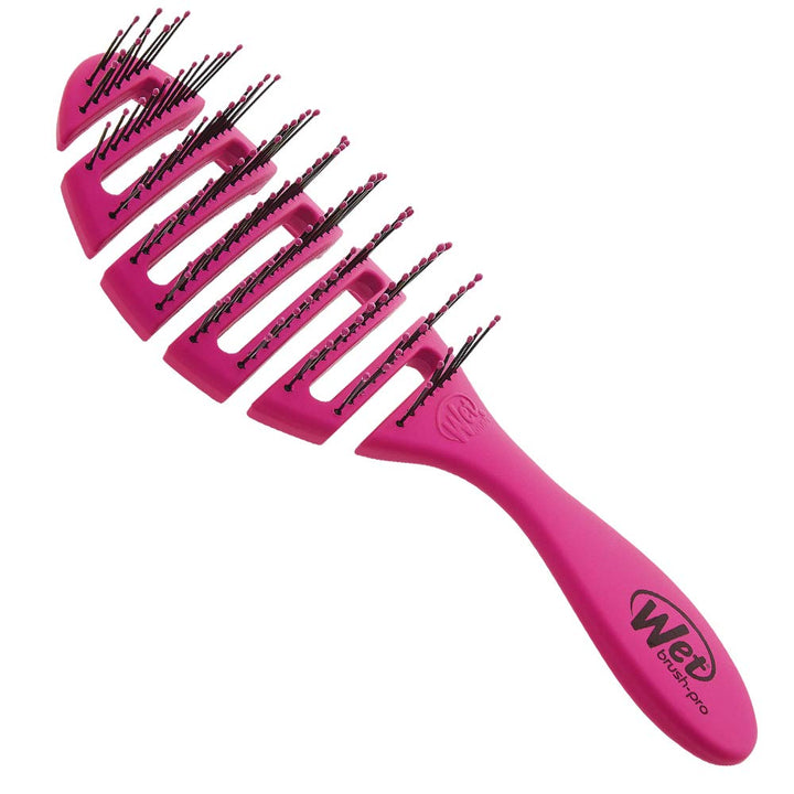 Wet Brush Flex Dry Detangler in vibrant pink for gentle and effective hair detangling