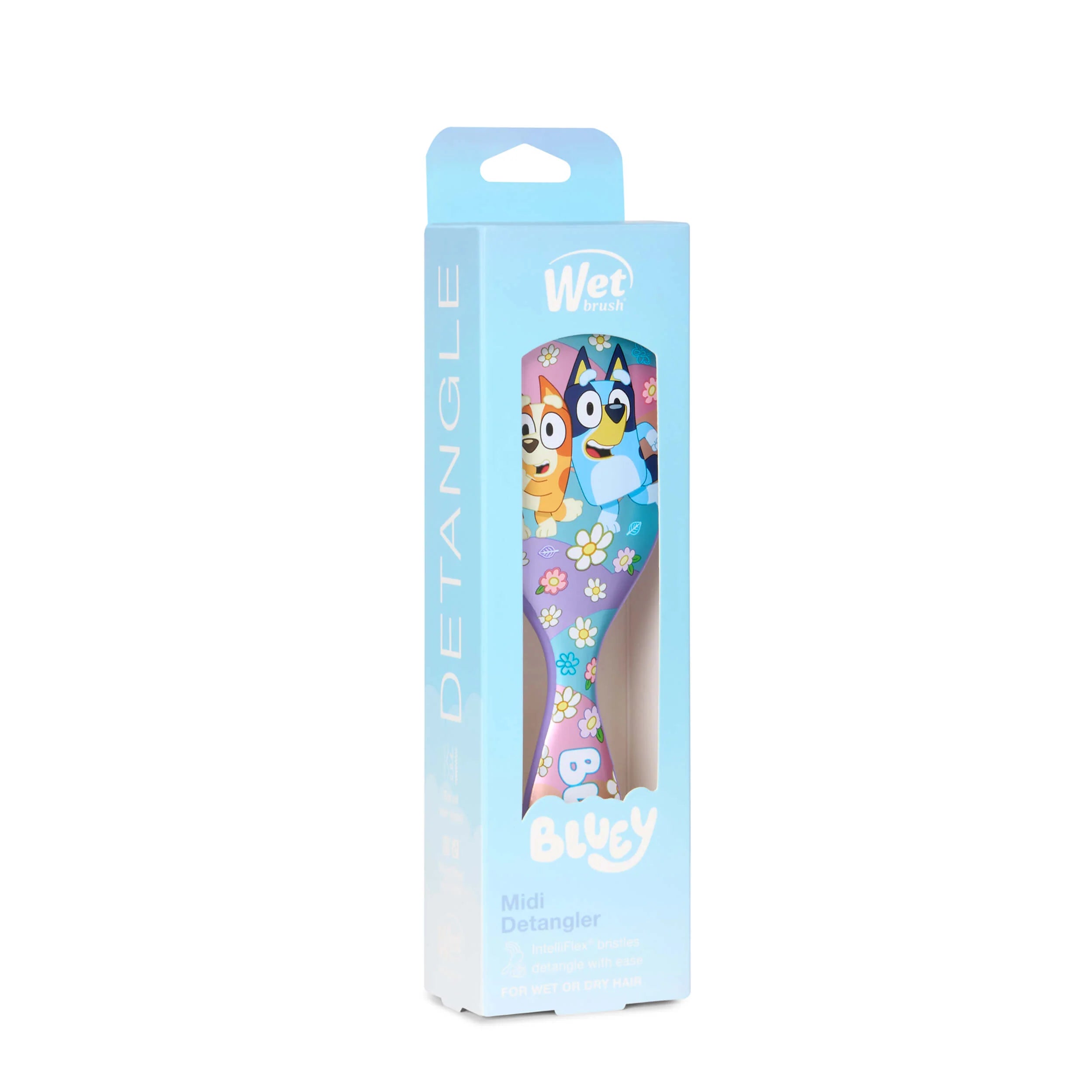 Wet Brush Bluey Mini Detangling Brush featuring cartoon characters for easy hair detangling