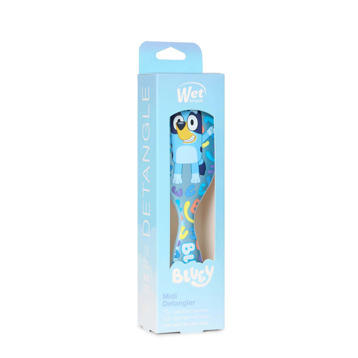 Wet Brush Bluey Midi Hair Detangling Brush in Colorful Packaging for Easy Combing