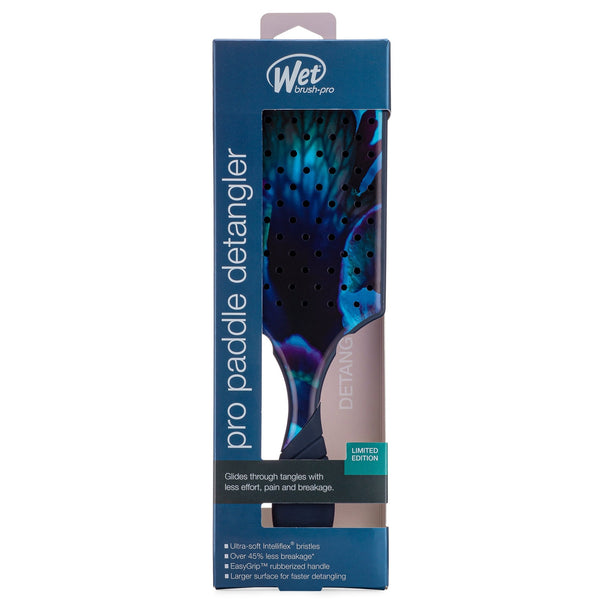 Wet Brush Paddle Brush for Tangle-Free Hair with soft bristles and easy grip rubberized handle
