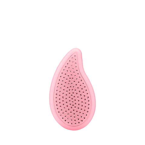 Pink Wet Brush palm detangler with flexible bristles for gentle and effective hair detangling