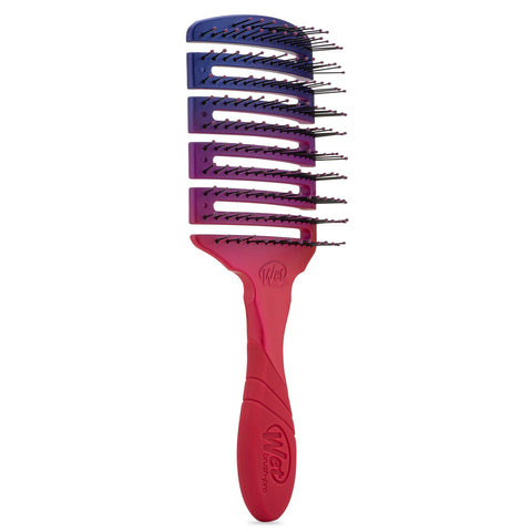 Wet Brush Pro Flex Dry Paddle in red and purple with flexible vented design for faster drying