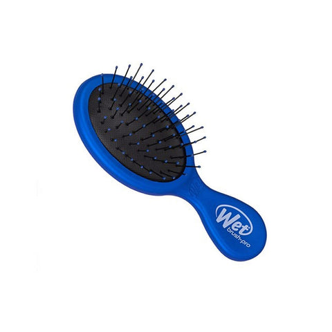 Wet Brush Pro Mini Detangler in blue designed for easy detangling of wet or dry hair