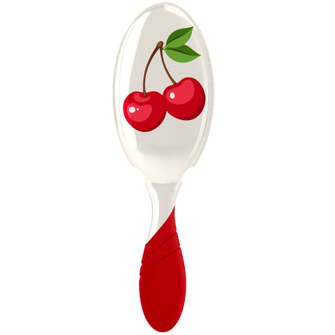Wet Brush tutti frutti hair brush for kids with red handle and cherry design on back