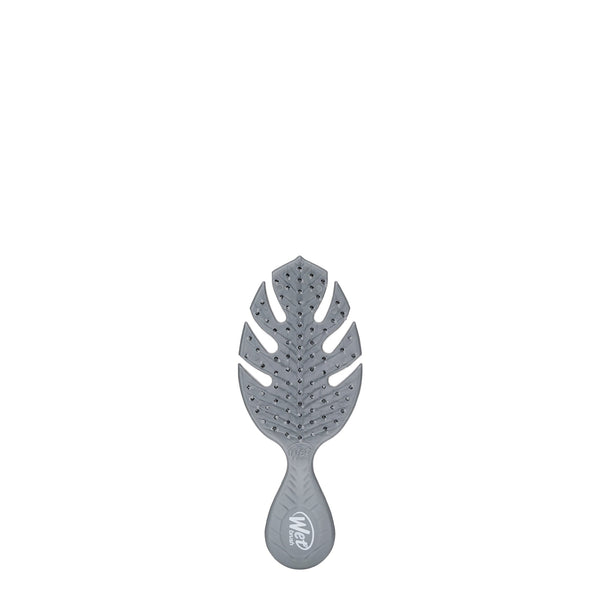 Wet Brush eco-friendly mini hairbrush in gray with a leaf-shaped vented design for easy detangling