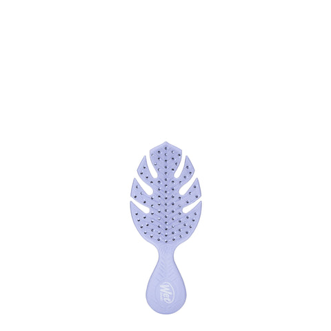 Wet Brush eco-friendly mini hairbrush in lavender with flexible bristles and leaf-shaped design