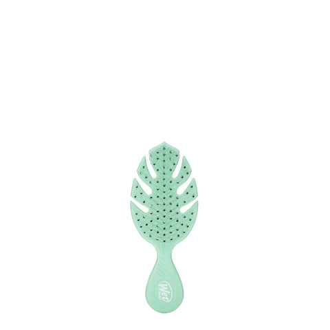 Wet Brush eco-friendly mini hairbrush in green leaf design for gentle detangling