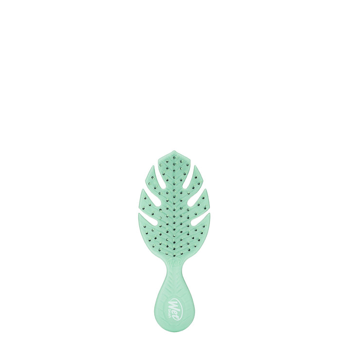 Wet Brush eco-friendly mini hairbrush in green leaf design for gentle detangling