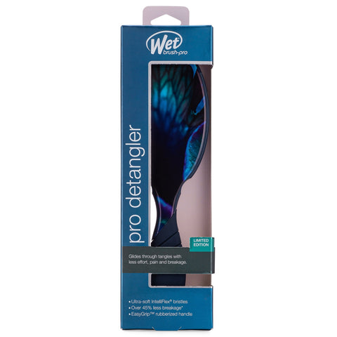 Wet Brush Rare Botanicals hair brush in blue and black pro detangler packaging