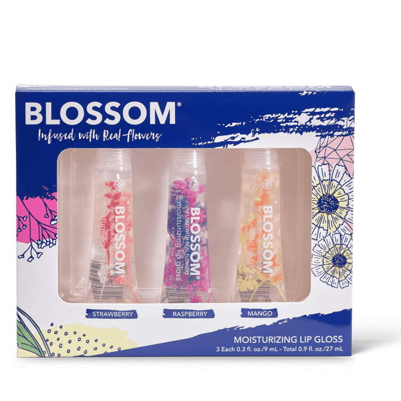 Blossom 3 Piece Set- Moisturizing Lip Gloss Tubes-Blossom-Blossom_ Gift Set's,Blossom_ Lip Gloss Tube's,Brand_Blossom,Collection_Gifts,Collection_Makeup,Gifts_Under 25,Makeup_Lip,Makeup_Lip Gloss,Sale_FABuary