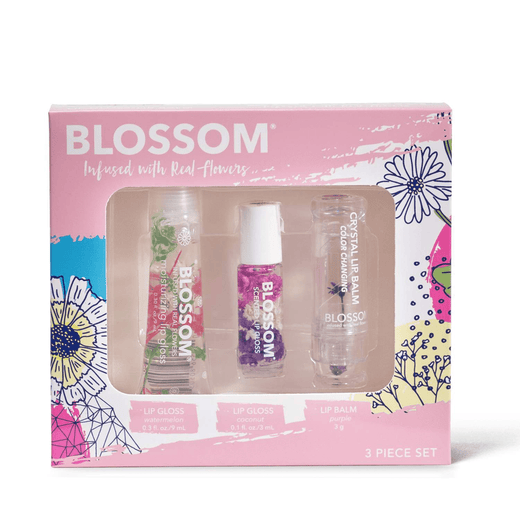 Blossom 3 Piece Set- Lip Gloss, Roll-On Lip Gloss, Color-Changing Lip Balm-Blossom-Blossom_ Gift Set's,Blossom_ Roll on Lip Gloss's,Brand_Blossom,Collection_Gifts,Collection_Makeup,Gifts_Under 25,Makeup_Lip,Makeup_Lip Gloss,Sale_FABuary