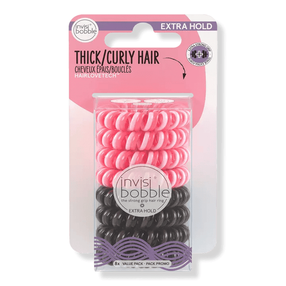 Invisibobble EXTRA HOLD MultiPack 8 pieces- Pink/Brown