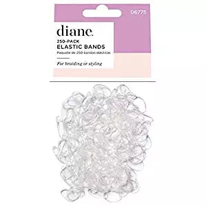 Diane D6775 Elastic Hair Bands Clear- 250Pk