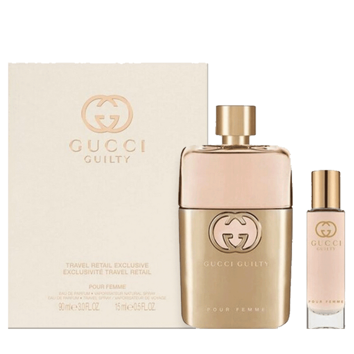 Gucci Guilty Pour Femme Travel Exclusive Fragrance Gift Set 3.0oz Face and Body Shoppe