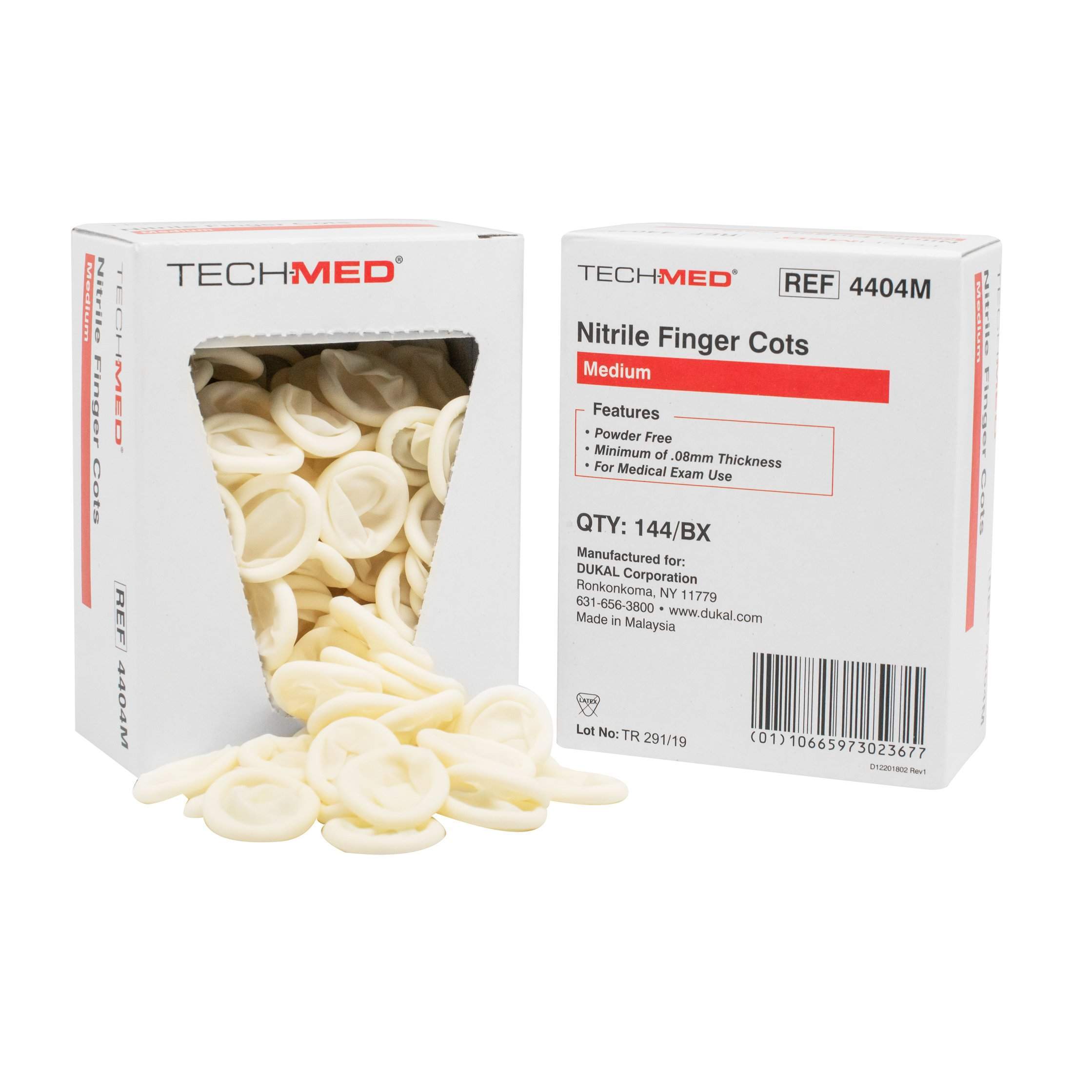 DUKAL 4404M Tech-Med Finger Cot, Medium, Nitrile (Pack of 144)-Dukal-Brand_Dukal/ Dawn Mist,Collection_Lifestyle,Dukal_ Bandage,Dukal_Bath & Body,Dukal_Medical,Dukal_Spa,Dukal_Surgical,Life_Home,Life_Medical,Life_Personal Care