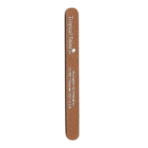 Tropical Shine Nail File Gold File 100 (Coarse) 7 1/2 in x 3/4 in Large Size (707305)-Tropical Shine-Brand_Tropical Shine,Collection_Nails,Collection_Tools and Brushes,Nail_Tools,Tool_Nails,TROP_Coarse Files,TROP_Fine Files