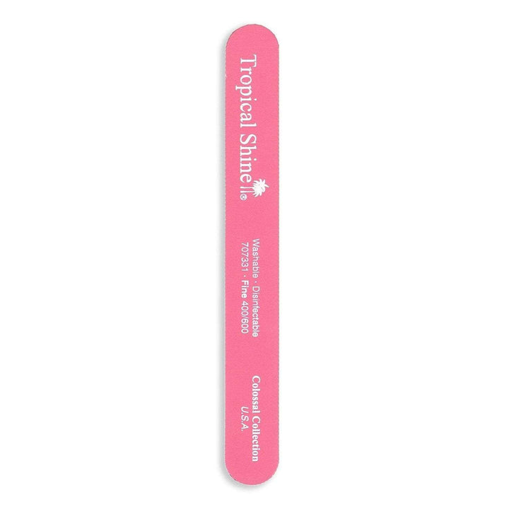 Tropical Shine Nail File Pink File 400/ 600 (Fine/ Extra Fine) 8 1/2 in x 1 in Large Size (707331)-Tropical Shine-Brand_Tropical Shine,Collection_Nails,Nail_Tools,Tool_Nails
