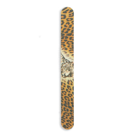 Tropical Shine Nail File Leopard 7 in x 3/4 in Large Size (707550)-Tropical Shine-Brand_Tropical Shine,Collection_Nails,Collection_Summer,Nail_Tools,Tool_Nails