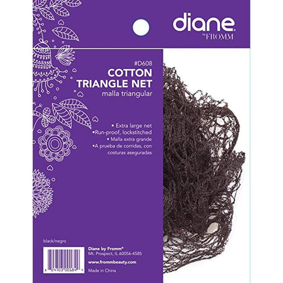 Diane D608 Cotton Triangle Hair Net Black