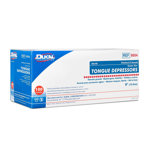 Dukal 9004 6-Inch Tongue Depressors, 100 Count (Pack of 1)-Dukal-Brand_Dukal/ Dawn Mist,Dukal_Medical,Life_Medical
