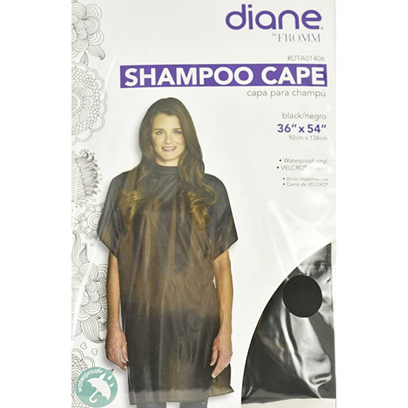 Diane Shampoo Cape Vinyl Black 36X54