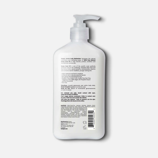 Hempz Body Moisturizer - Herbal Hydration for Nourishing Skin - 17oz