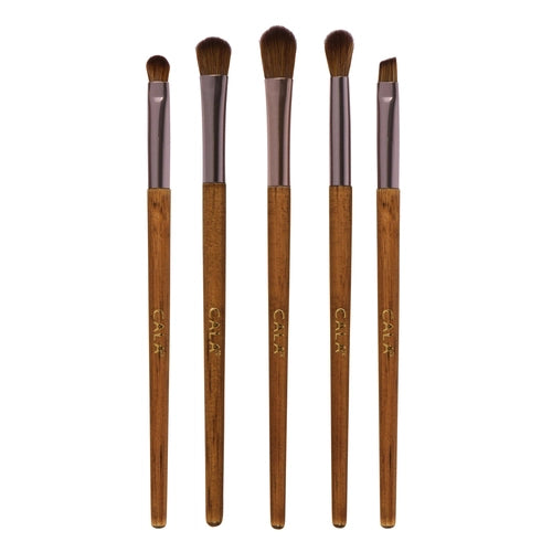 Cala Dark Bamboo Eye Complexion Makeup Brush Set- 5pc