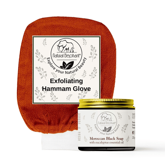 Natural Elephant Moroccan Exfoliating Glove and Soap Kit-Natural Elephant-BB_Bath and Shower,BB_Scrubs and Exfoliators,Brand_Natural Elephant,Collection_Bath and Body,Collection_Gifts,Collection_Skincare,Concern_Acne & Blemishes,Concern_Dry Skin,Concern_Dryness,Concern_Eczema,Concern_Large Pores,Concern_Oily Skin,Concern_Sensitive Skin,FABS_Friday2022,Gifts and Sets,Gifts_Under 25,NATURAL_Gift Sets,NATURAL_Morroccan Collection