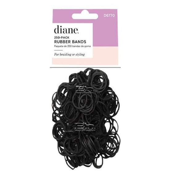 Diane Rubber Bands Black- 250 Pack