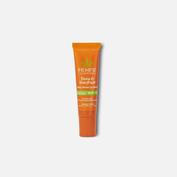 Hempz Herbal Yuzu & Starfruit Daily Lip Balm with SPF 15 .44 oz.-Hempz-Brand_Hempz,Collection_Lifestyle,Collection_Makeup,Collection_Skincare,Hempz_ Lip Balm,Hempz_ SPF,Life_UV Blocking,Makeup_Lip,Skincare_Lip Treatments