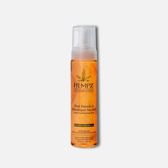 Hempz Herbal Foaming Body Wash Fresh Fusions Pink Pomelo & Himalayian Sea Salt Scent 8.5 fl.oz.-Hempz-BB_Bath and Shower,BB_Body Wash,Brand_Hempz,Collection_Bath and Body,Hempz_ Body Wash