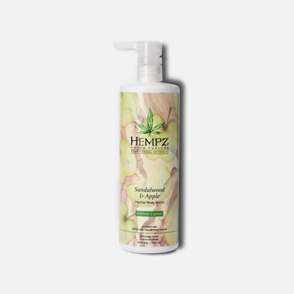 Hempz Herbal Body Scrub Fresh Fusions Sandalwood & Apple Scent 25.4 oz.-Hempz-BB_Bath and Shower,BB_Scrubs and Exfoliators,Brand_Hempz,Collection_Bath and Body,Hempz_ Body Scrub