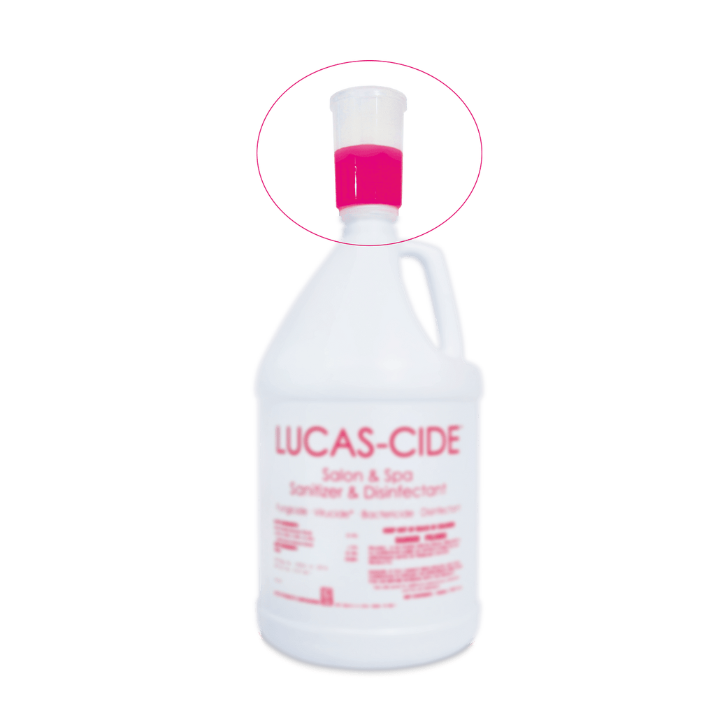 Lucas-Cide Salon and Spa squeeze and pour lid for gallon