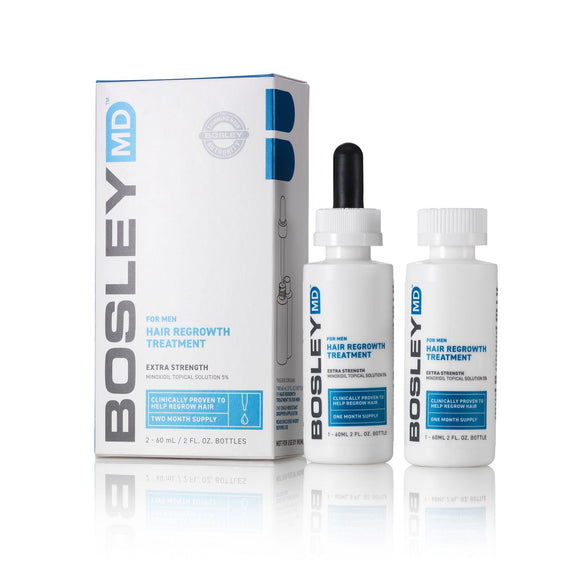 BosleyMD Men's Extra Strength Minoxidil 5% Topical-Dropper