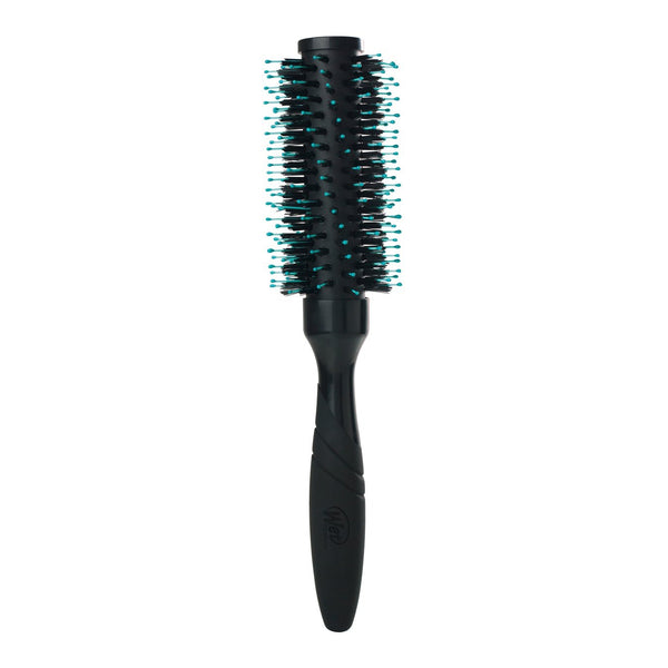 Wet Brush Pro blowout brush with black handle and teal-tipped bristles for styling hair