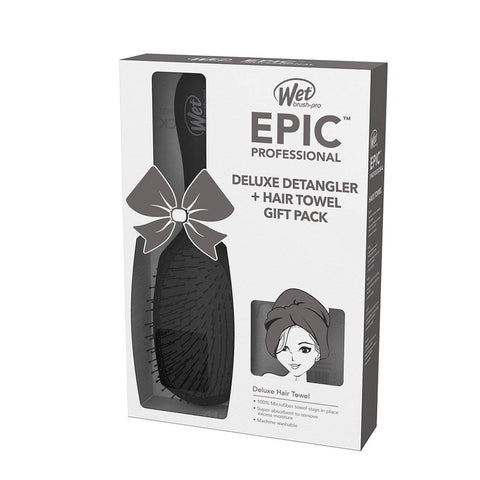 Wet Brush Epic Deluxe Detangler and Microfiber Hair Towel Gift Pack-Wet Brush-Brand_Wet Brush,Collection_Gifts,Collection_Hair,Collection_Tools and Brushes,Gifts and Sets,Gifts_Under 25,Tool_Brushes,Tool_Detangling Brush,Tool_Hair Tools,WET_Kits and Sets