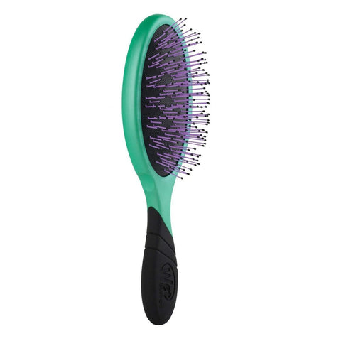 Wet Brush Pro for Thick Hair with green handle and purple bristles designed for detangling